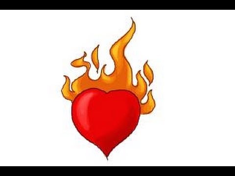 480x360 How To Draw A Heart On Fire