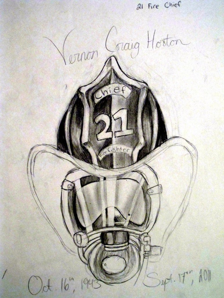 774x1032 Firefighter Helmet Tattoo Sketch By Sakura Koi