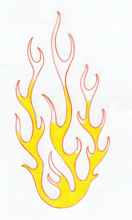 423x701 To Draw Flames