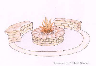 400x275 How To Build An Outdoor Fire Pit ~ Barbecue Corner
