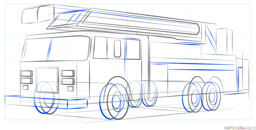 900x458 How To Draw A Fire Truck Step By Step Drawing Tutorials