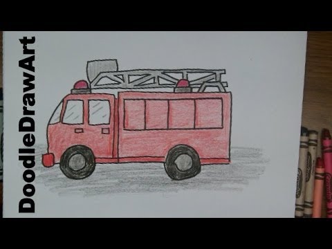 480x360 How To Draw A Firetruck! Draw This Cartoon Firetruck