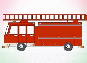 300x217 How To Draw Fire Truck Artforkidshub Fire Trucks