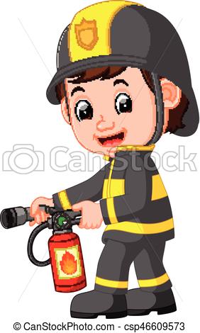 282x470 Illustration Of Firefighter Cartoon Vectors Illustration