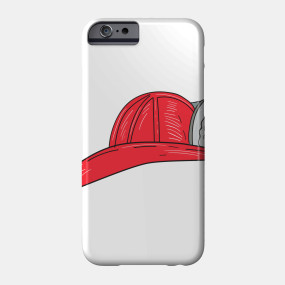 285x285 Vintage Fireman Firefighter Helmet Drawing