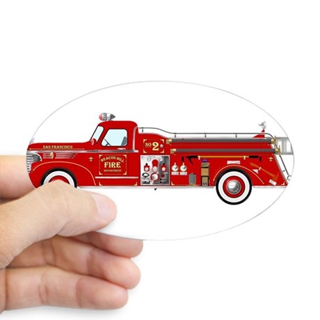 460x460 Fire Truck Bumper Stickers Cafepress