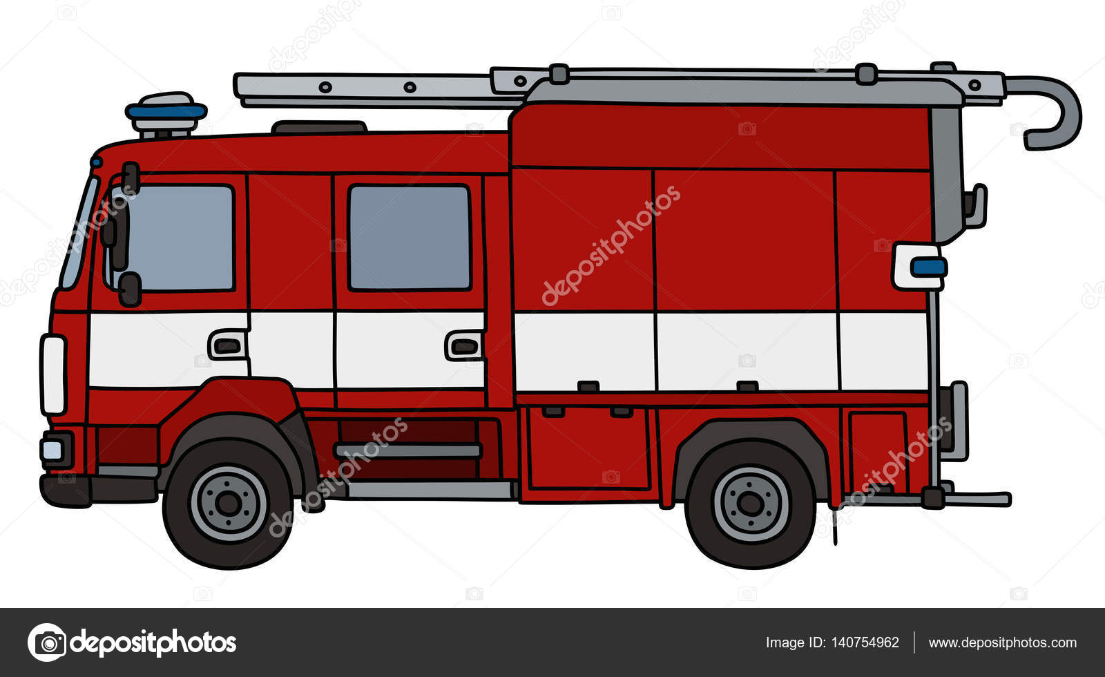 1600x980 Red Fire Truck Stock Vector 2v