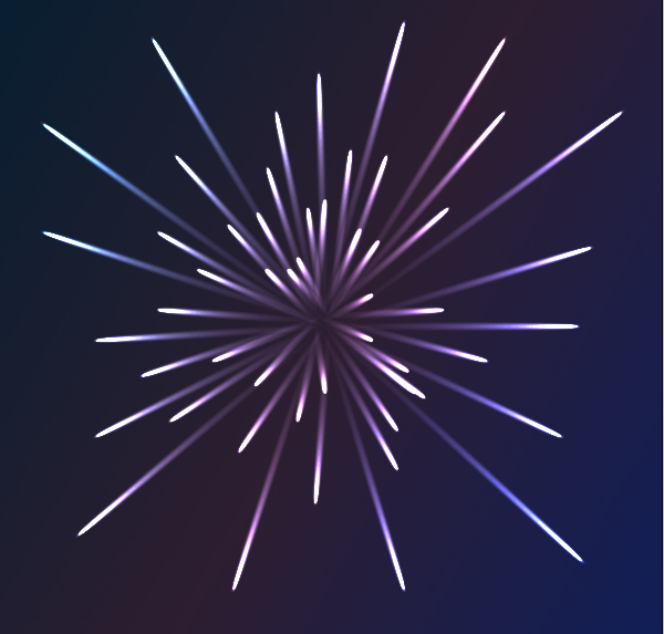 600x573 Illustrator Tutorial How To Create Colorful Vector Fireworks