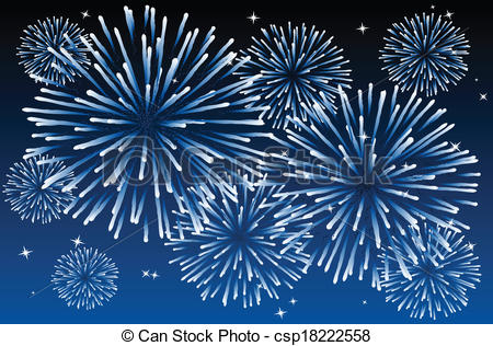 450x316 Realistic Fireworks. Realistic Fireworks Illustration Clipart