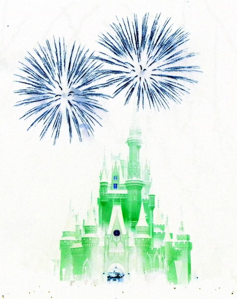 797x1002 Castle Drawing With Fireworks By Costco Pizza