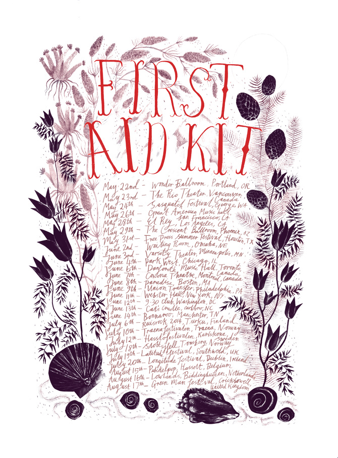 670x907 Music Poster, Angharad Burnard, Illustration, Design, Tour, First