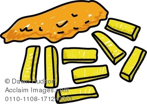 300x213 Image Of A Whimsical Drawing Of Fish And Chips