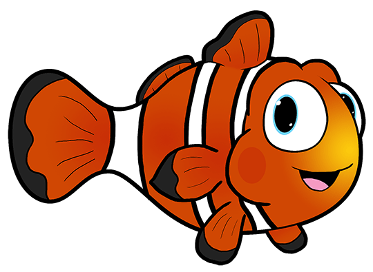 540x395 Cartoon Clownfish Step By Step Drawing Lesson