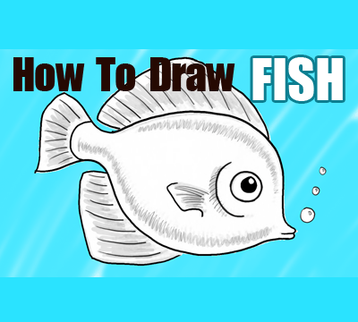 400x360 How To Draw A Cute Fish Cartoon With Simple Steps For Kids
