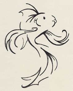 236x294 Minimalist Fish Drawing