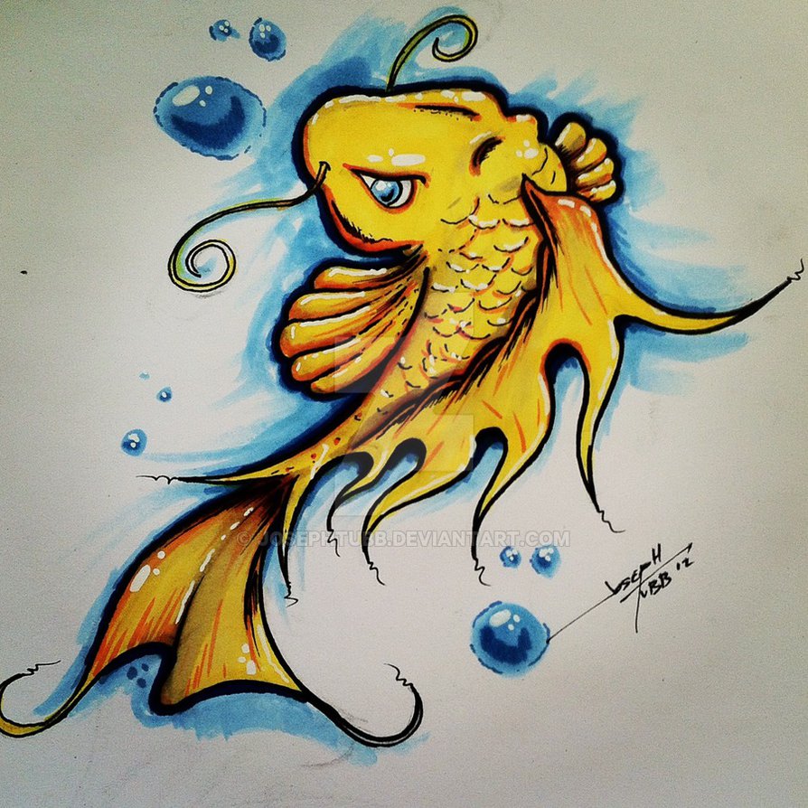 894x894 Koi Fish Drawing By Josephtubb
