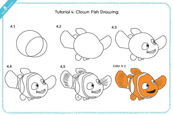 720x480 How To Draw A Fish Step By Step For Kids