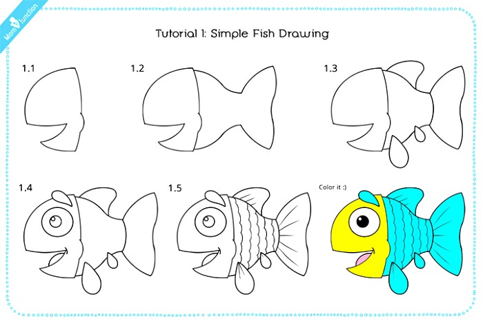 700x466 Fish Drawing Easy