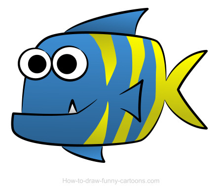 450x388 Fish Drawing (Sketching + Vector)