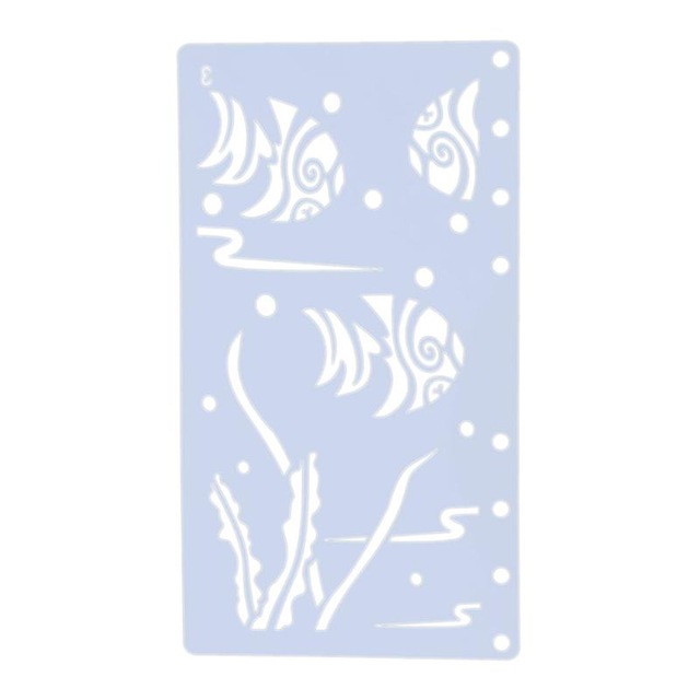 640x640 Fish Style Plastic Hollow Stencil For Painting Popular A6 Page