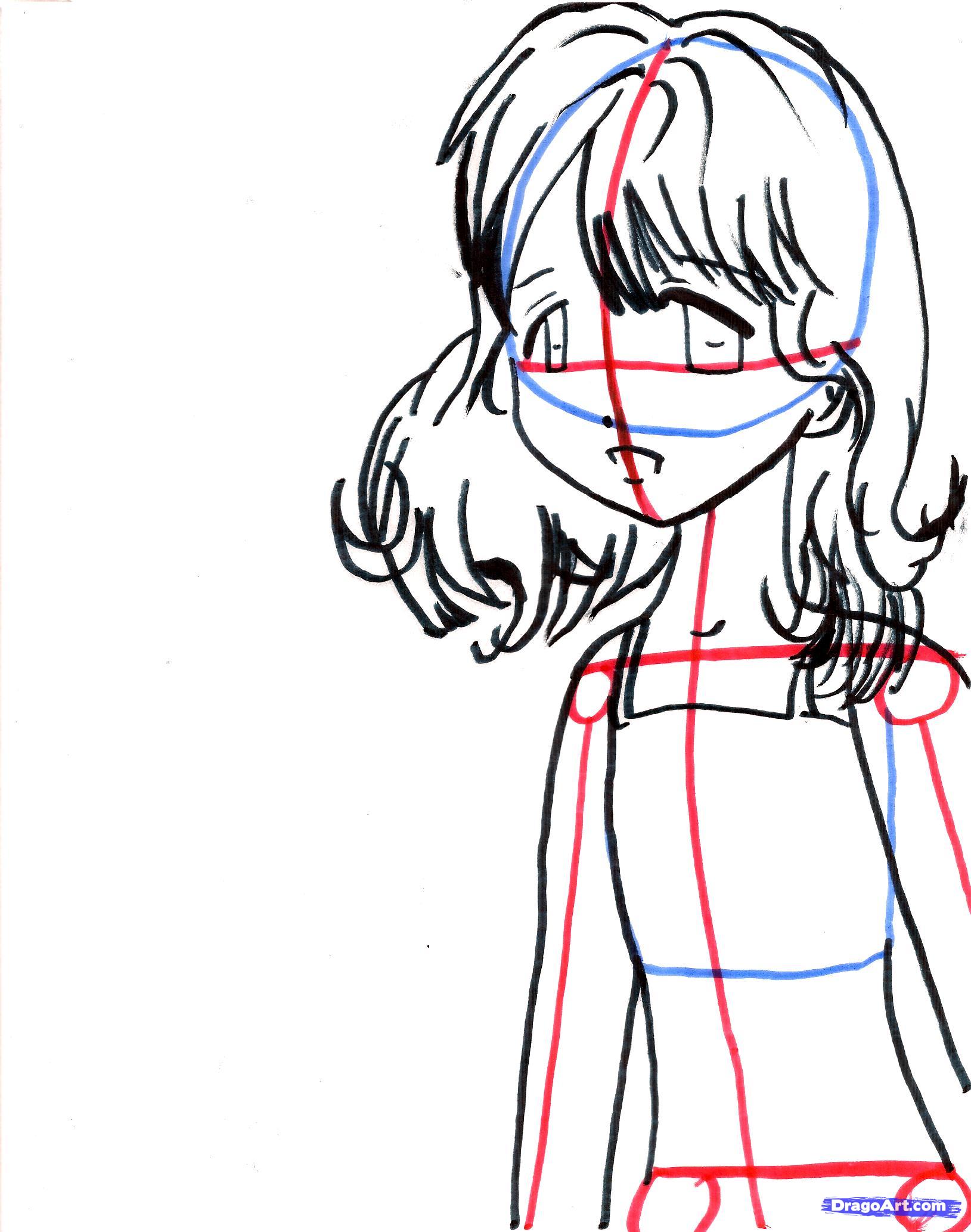 1629x2067 Easy Girl Drawing How To Draw Simple Anime Step By Step Anime