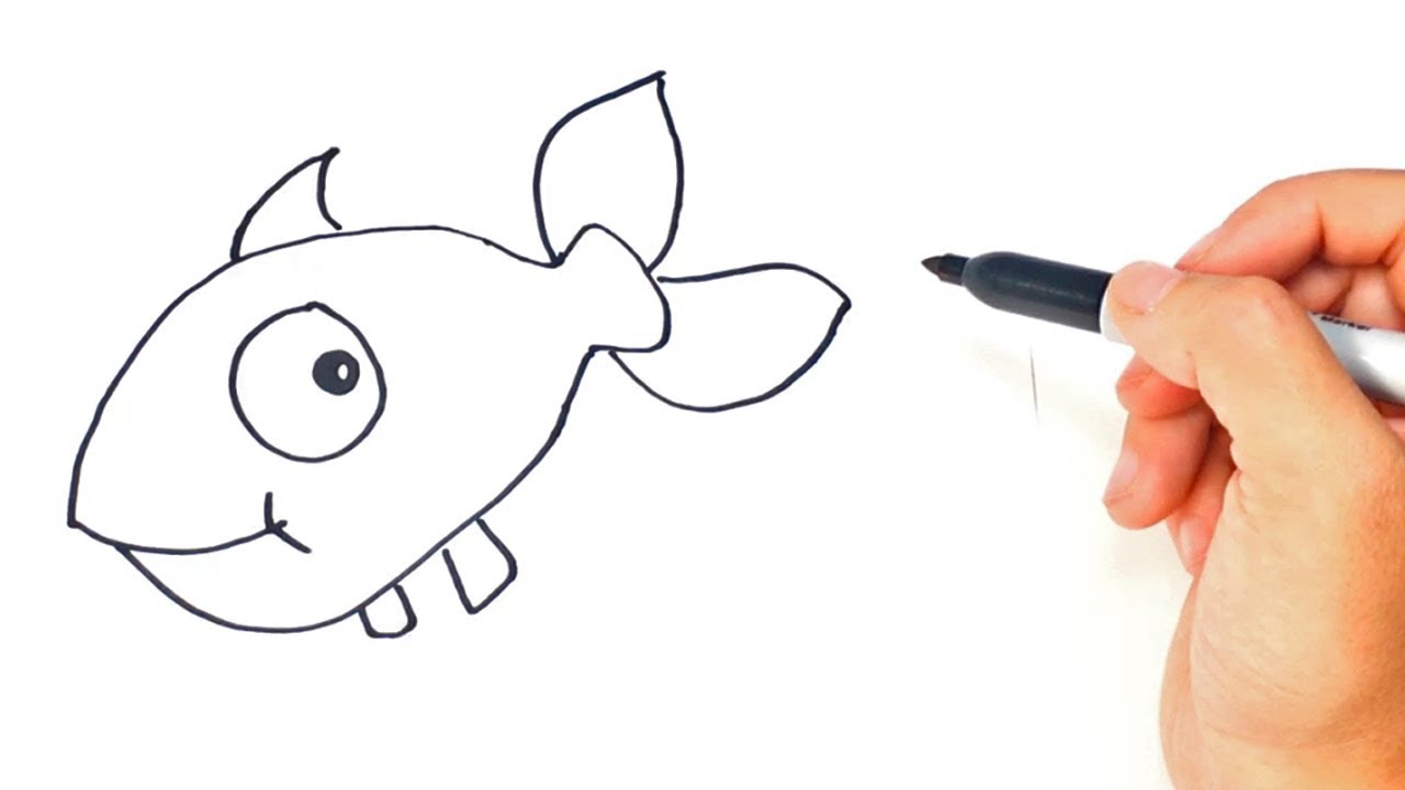 1280x720 How To Draw A Fish For Kids Fish Easy Draw Tutorial