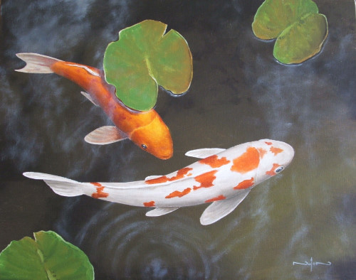 500x394 How To Paint A Koi Pond In Oil Online Art Lessons