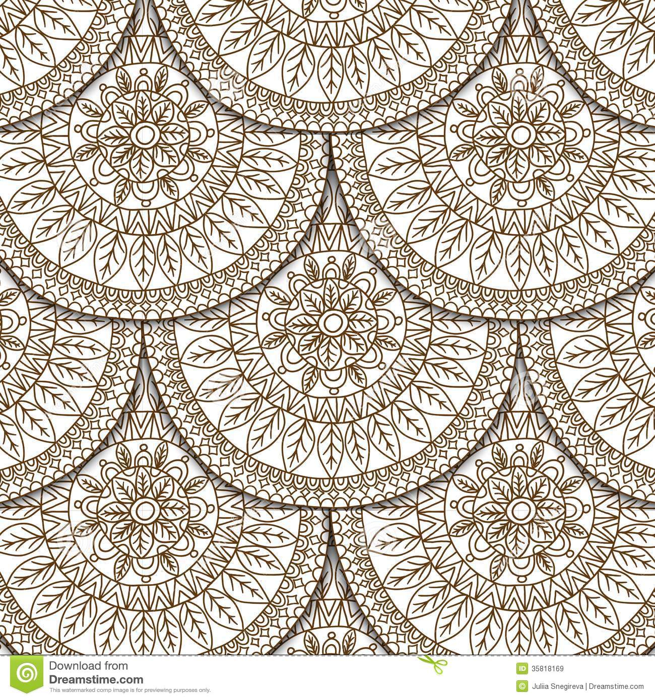 1300x1390 Seamless Geometric Pattern Fish Scale Design Circle Elements
