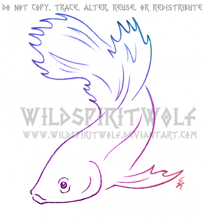 400x426 Luna Betta Fish Sketch Commission By Wildspiritwolf