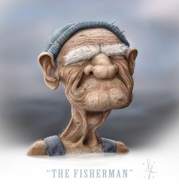 600x647 The Fisherman By Josh Miller Drawing Inspiration