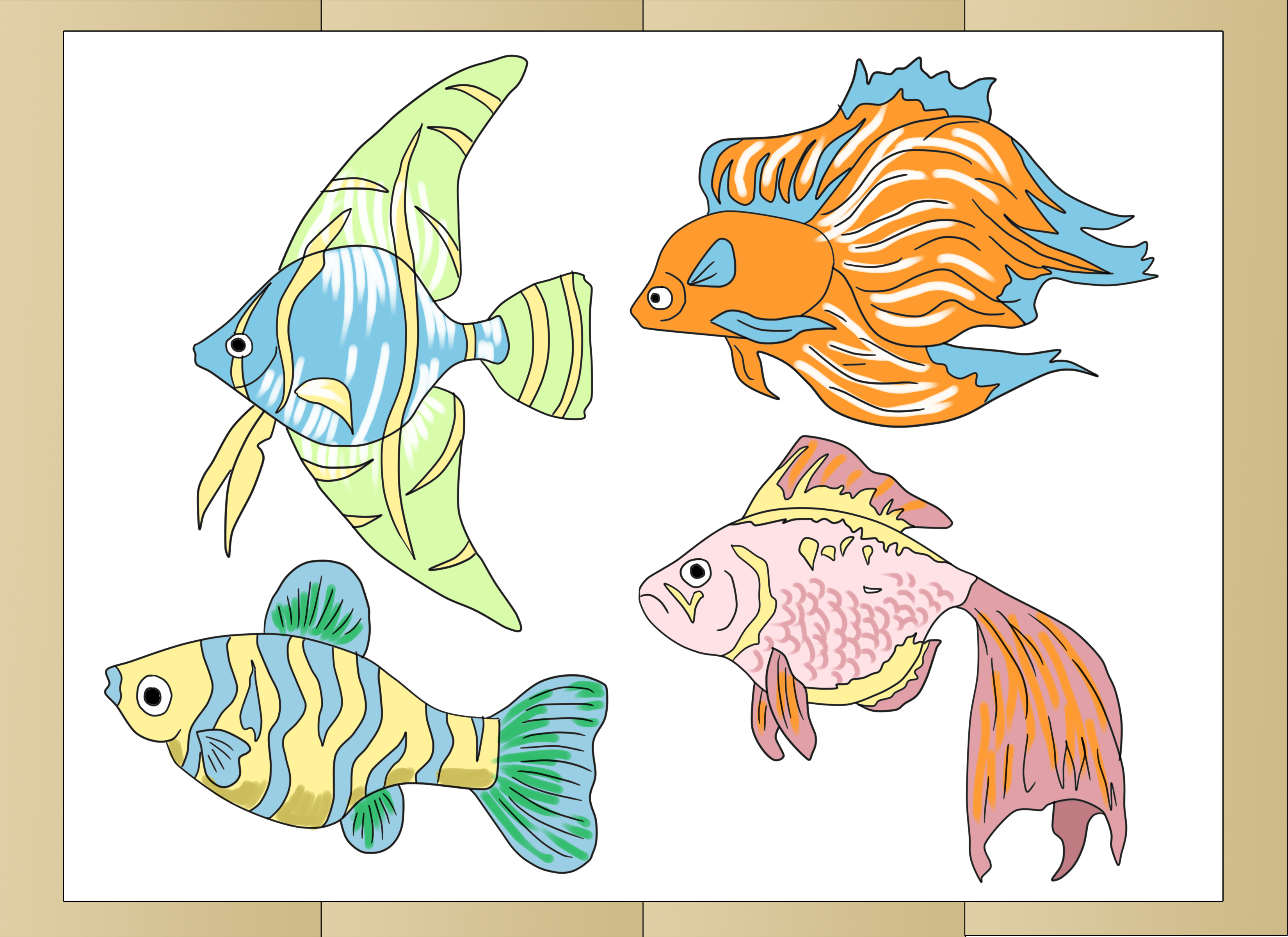 3300x2400 How To Draw Tropical Fishes 8 Steps (With Pictures)