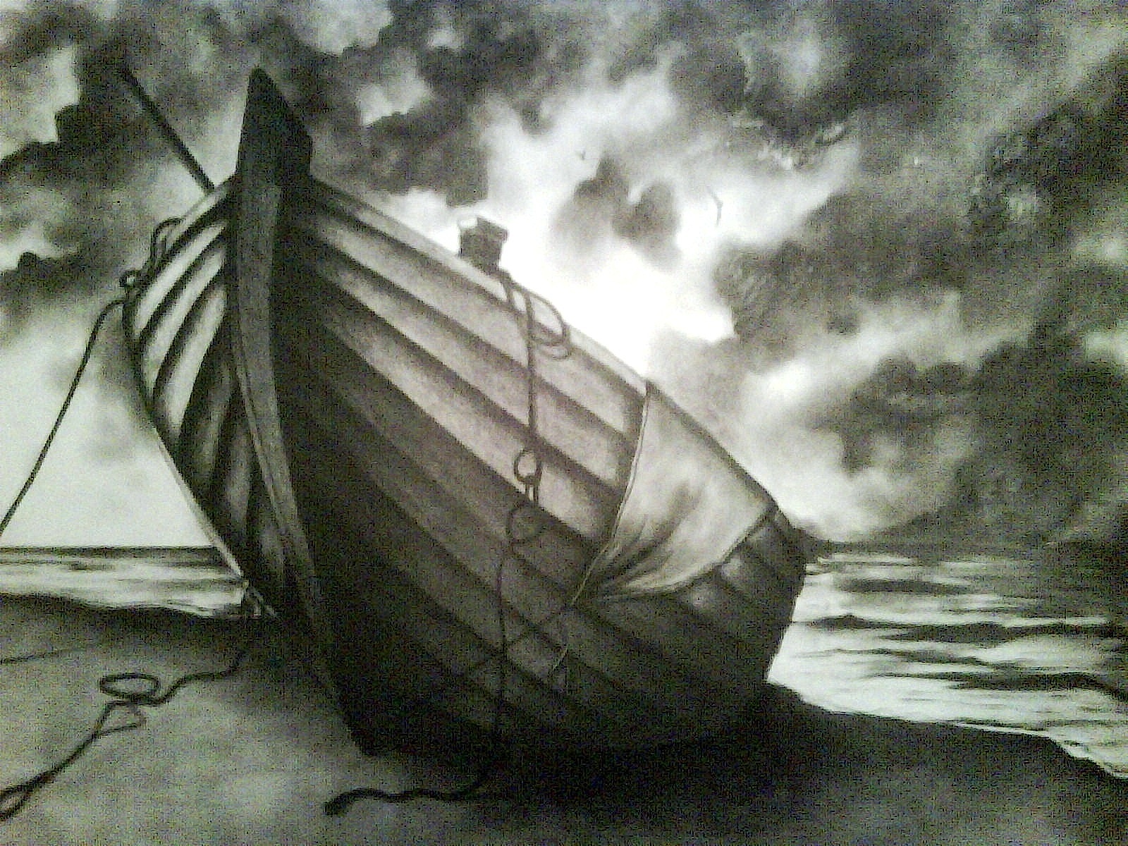1600x1200 The Old Fishing Boat Under A Stormy Sky Turnerbythetees