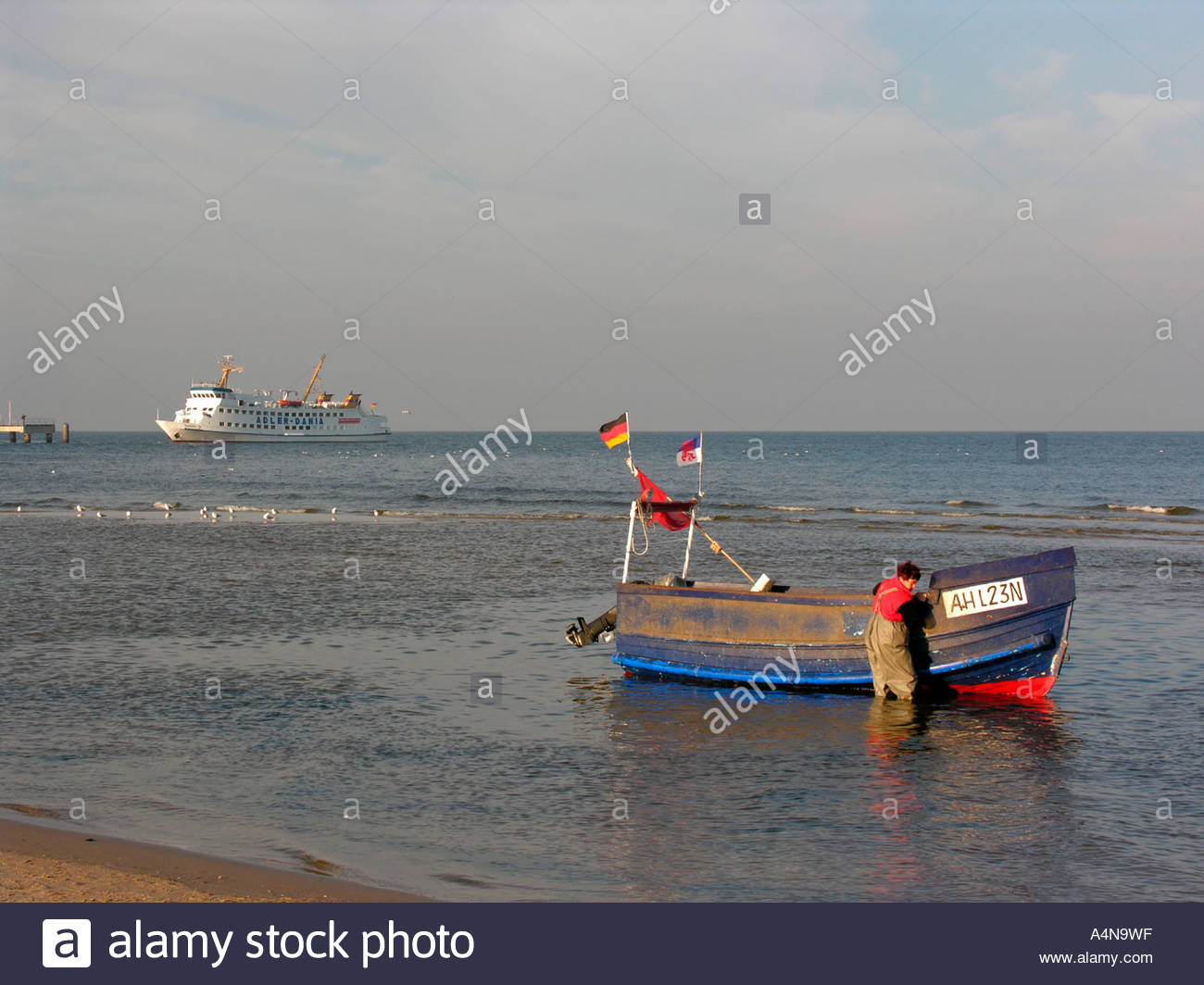 1300x1064 Fisherman On The Beach Of Heringsdorf Island Usedom Germany