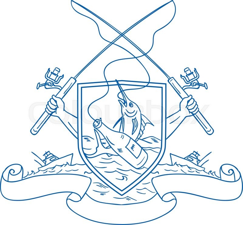 800x741 Drawing Sketch Style Illustration Of Hand Holding Fishing Rod