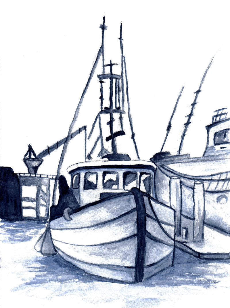 800x1069 Fishing Boat Sketch Image Gallery