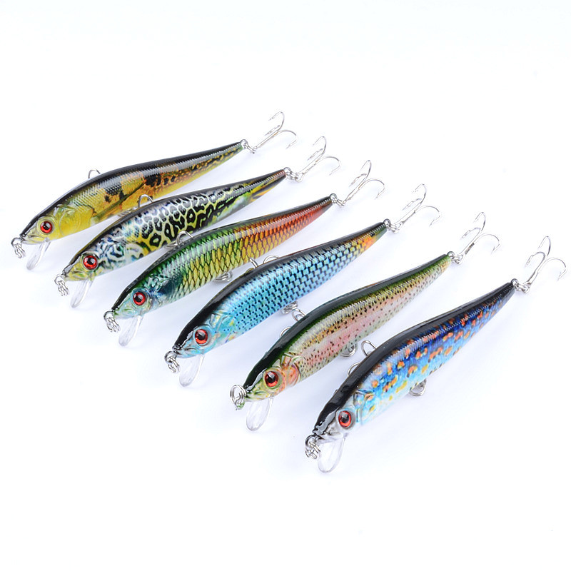 800x800 1pcs Lure 6 Colors Coloured Drawing Pattern Hard Bait 10cm 10g