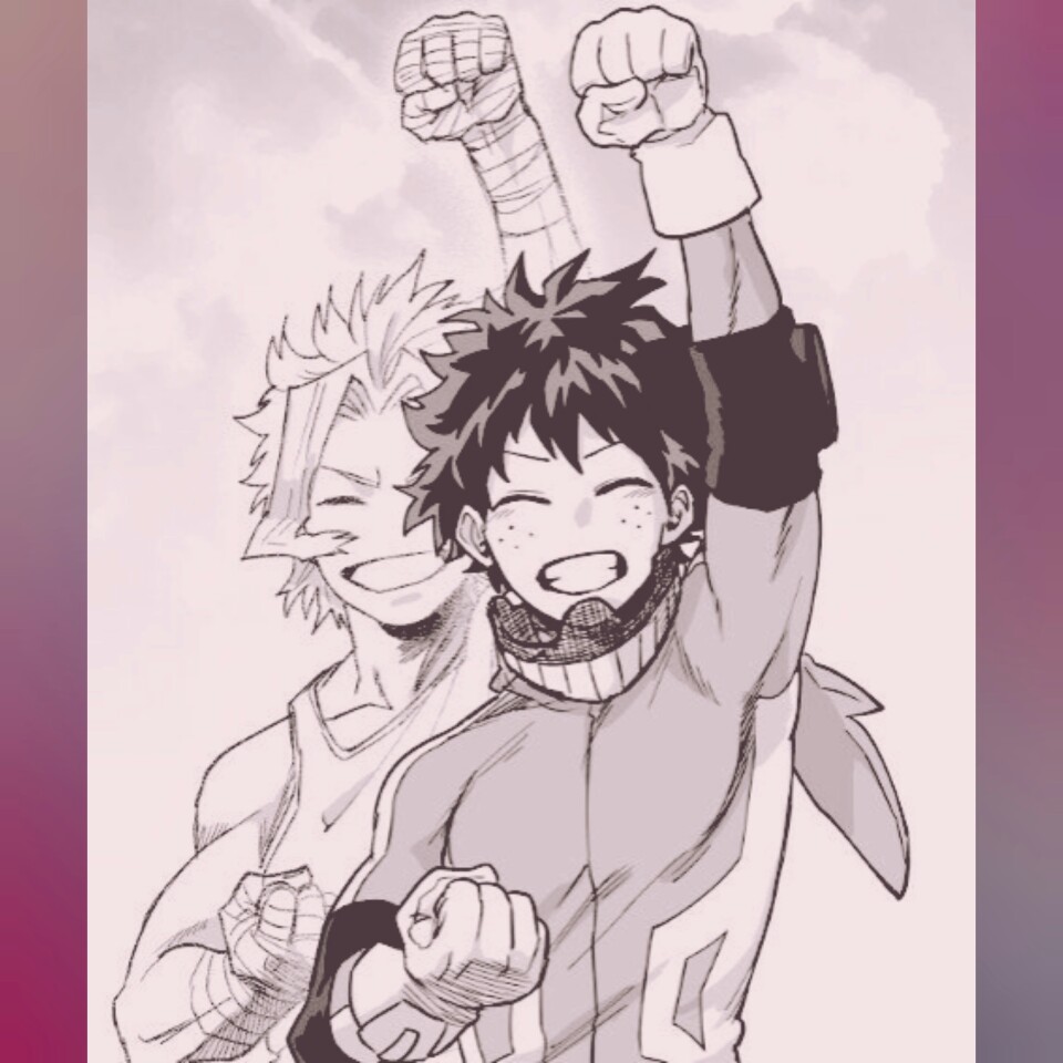 960x960 Izuku, All Might, Young, Childhood, Smiling, Cool, Fist Pump, Hero