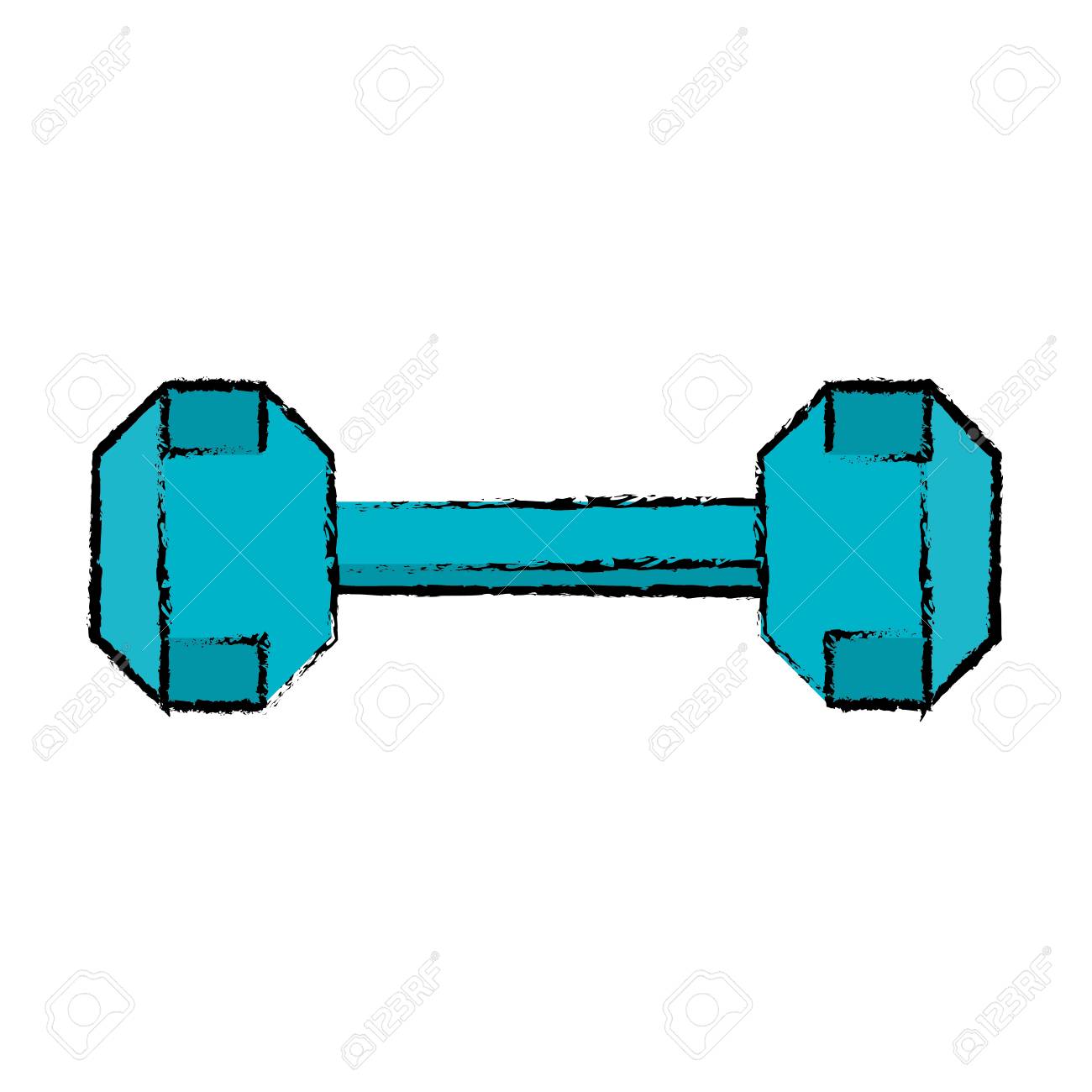 1300x1300 Drawing Dumbbell Weight Fitness Gym Icon Vector Illustration