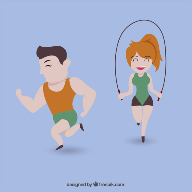 626x626 Fitness Couple Vector Free Download