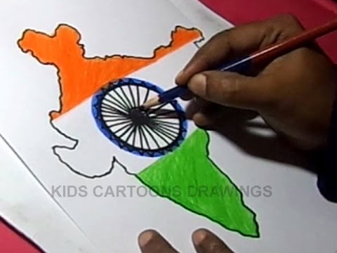 480x360 How To Draw Indian Flag Detailed Color Drawing Step By Step
