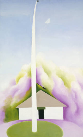 341x562 Georgia O'Keeffe Flag Pole Amp White House Pastel