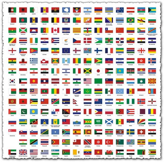 550x544 National Flags In Corel Draw Format