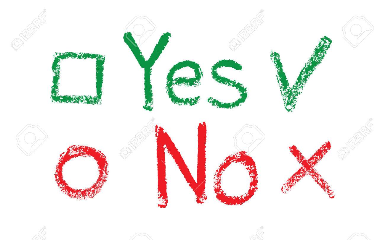 1300x812 Yes No Flags, Drawing With Chalk On A Blackboard Royalty Free