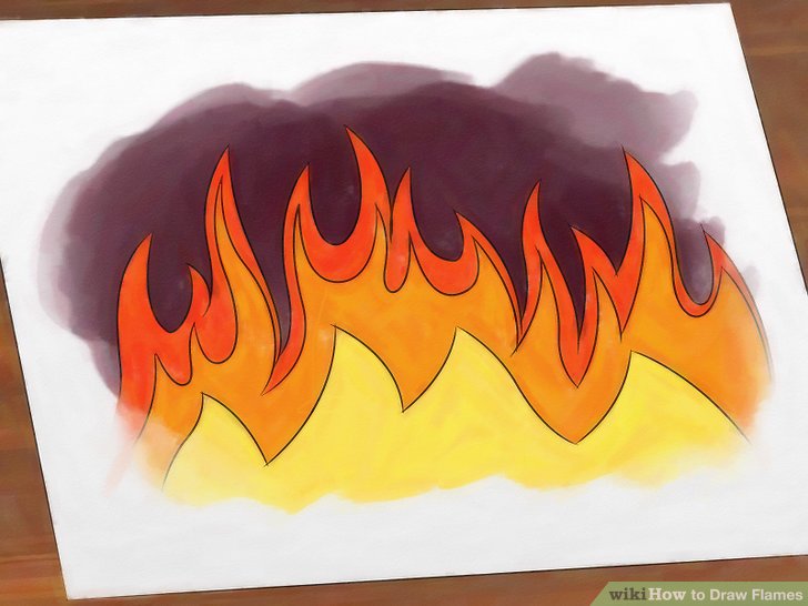 728x546 How To Draw Flames 14 Steps (With Pictures)