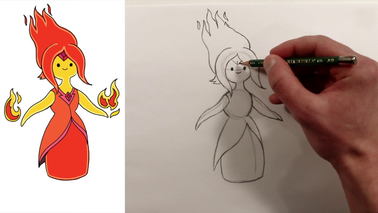 1280x720 How To Draw Flame Princess From Adventure Time