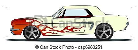 450x163 Drawn Flames Car