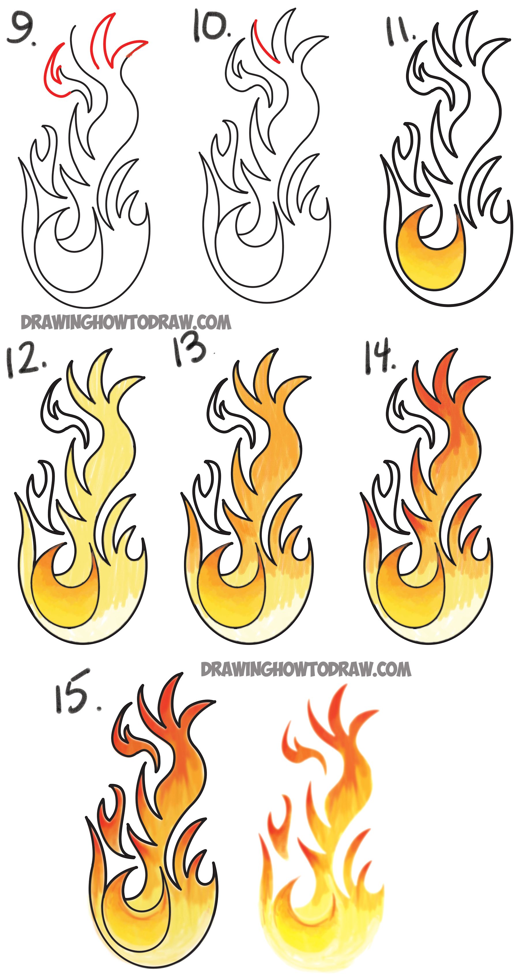 1800x3394 How To Draw Flames And Drawing Cartoon Fire Drawing Tutorial