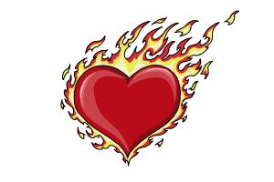 300x200 How To How To Draw A Flaming Heart
