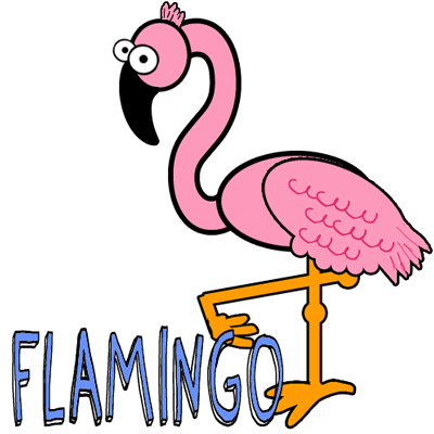400x400 How To Draw Cartoon Pink Flamingos In Easy Steps Lesson Pink