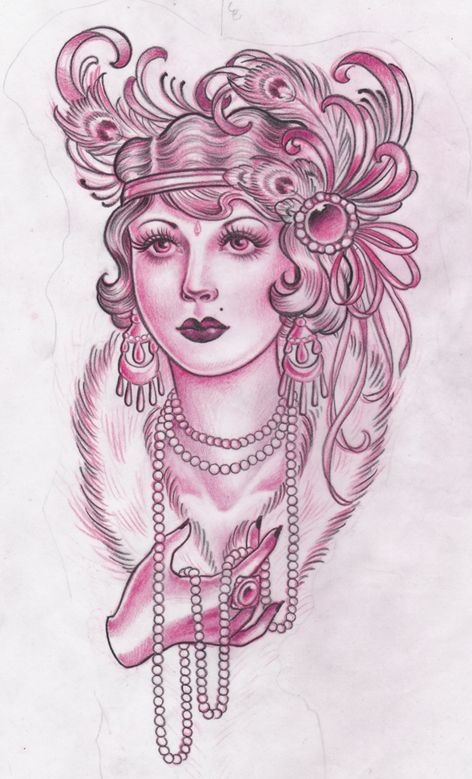 472x779 Flapper Tattoo Posted By Amy Duncan